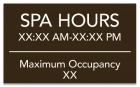 Georgia Spa Hours and Occupancy Sign