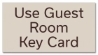 Guest Room Key Card Sign