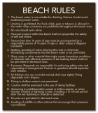 Illinois Beach Rules Sign