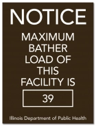 Illinois Maximum Bather Load Pool & Spa Sign