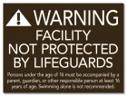 Illinois No Lifeguard Sign