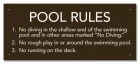 Iowa Pool Rules Sign