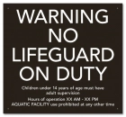 MAHC No Lifeguard Sign