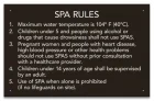 MAHC Spa Rules Sign