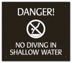 Maryland No Diving Shallow Water Sign