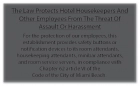 Miami Beach, FL: Housekeeper Protection Notice - Acrylic - 4 Pk