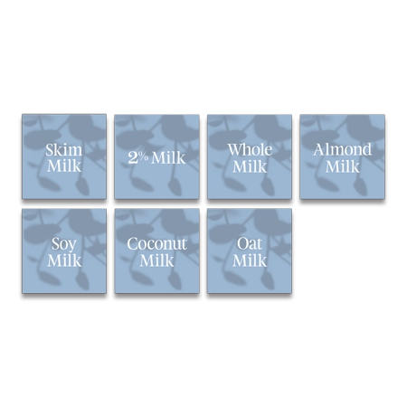 Milk Dispenser Clings - Set of 7