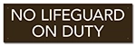 Montana No Lifeguard On Duty Sign
