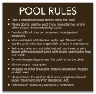 Montana Pool Rules Sign