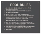 Montgomery County, Alabama Pool Rules and Regulations Sign