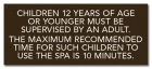 Nevada Children Under 12 Spa Rules Sign
