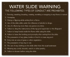 Nevada Water Slide Rules Sign