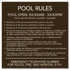 New York City Pool Rules Sign