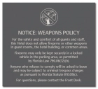 'Notice: Weapons Policy' Sign w/Symbol - FL Compliant - Acrylic Version