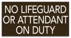 Oklahoma No Lifeguard Sign