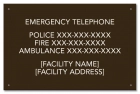 Ontario Canada Emergency Phone Sign