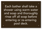 Ontario Canada Shower Rules Sign