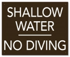 Ontario Shallow Water No Diving Sign