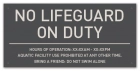 Oregon No Lifeguard On Duty Sign