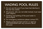 Oregon Wading Pool Rules Sign