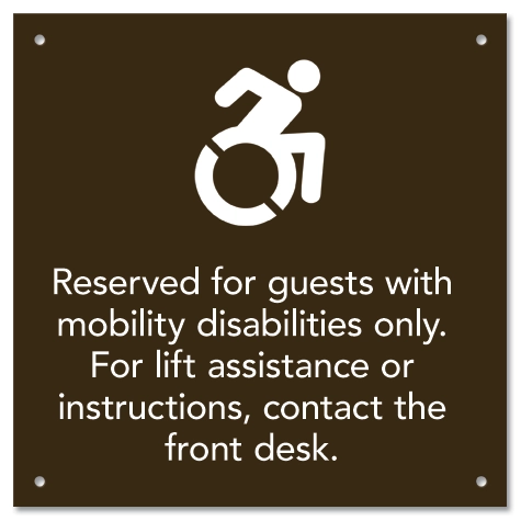 Pool Lift - Reserved for Guests with Mobility DisabilitiesDynamic ISA Symbol
