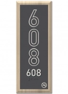 Room Number Sign w/No Smoking Symbol