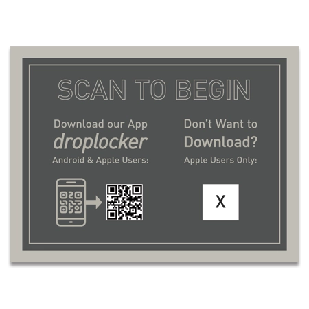 "Scan To Begin" Locker Decal