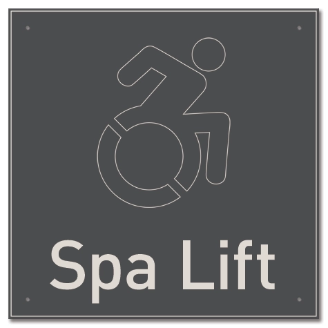 Spa Lift Sign w/Dynamic ISA Symbol