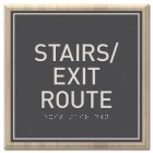 "Stairs/Exit Route" Egress Sign - CA Compliant