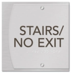 "Stairs/No Exit" Egress Sign - CA Compliant