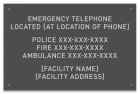 State Pool Sign - Emergency Telephone