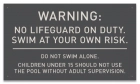 State Pool Sign - No Lifeguard on Duty - Maryland Compliant