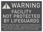 State Pool Sign - No Lifeguards - Illinois Compliant
