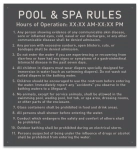 State Pool Sign - Pool & Spa Rules - New Jersey Compliant