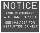 State Pool Sign - Pool Lift - Illinois Compliant