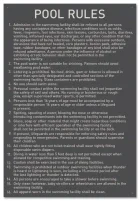 State Pool Sign - Pool Rules - Illinois Compliant