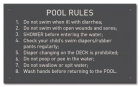 State Pool Sign - Pool Rules - Mississippi