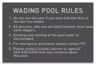 State Pool Sign - Pool Rules - Oregon Compliant