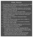 State Pool Sign - Pool Rules - WA Compliant