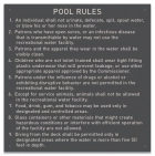 State Pool Sign - Pool Rules - West Virginia Compliant
