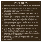 State Pool Sign - Pool Rules - West Virginia Compliant