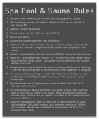 State Pool Sign - Spa Rules - DC Compliant