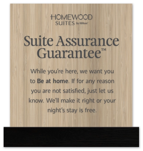 Suite Assurance Guarantee Sign
