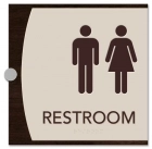 Unisex Restroom Sign w/ Male & Female Symbols