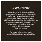 Warning Sign: Enclosed Parking Facilities