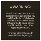 Warning Sign: Plastic and Vinyl -  Celtec Material