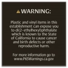 Warning Sign: Plastic and Vinyl