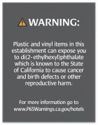 Warning Sign: Plastic and Vinyl