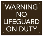 Washington DC No Lifeguard Pool Sign