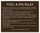 Wyoming Pool & Spa Rules Sign
